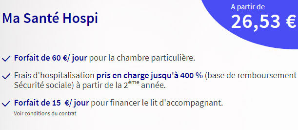 tarif mutuelle hospitalisation axa